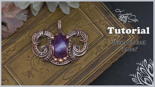 Amun pendant video tutorial wire wrapping and weaving guide