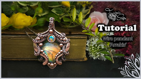 Arrakiswire pendant video tutorial wire wrapping and weaving guide