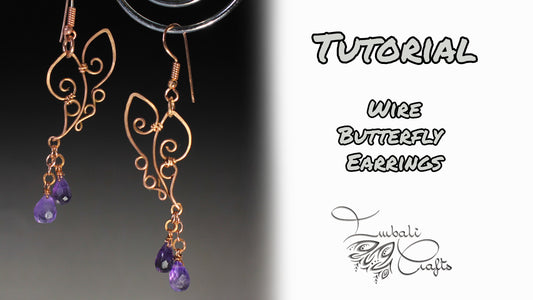 Butterfly wire earrings youtube video tutorial