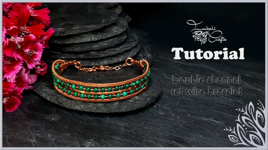 Double channel set wire woven bracelet video tutorial