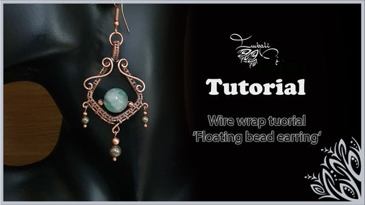Floating bead wire earrings video tutorial