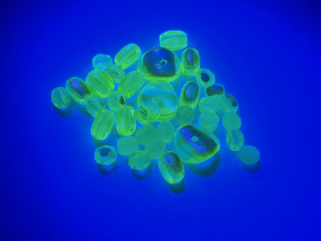 Uranium glass bead soup