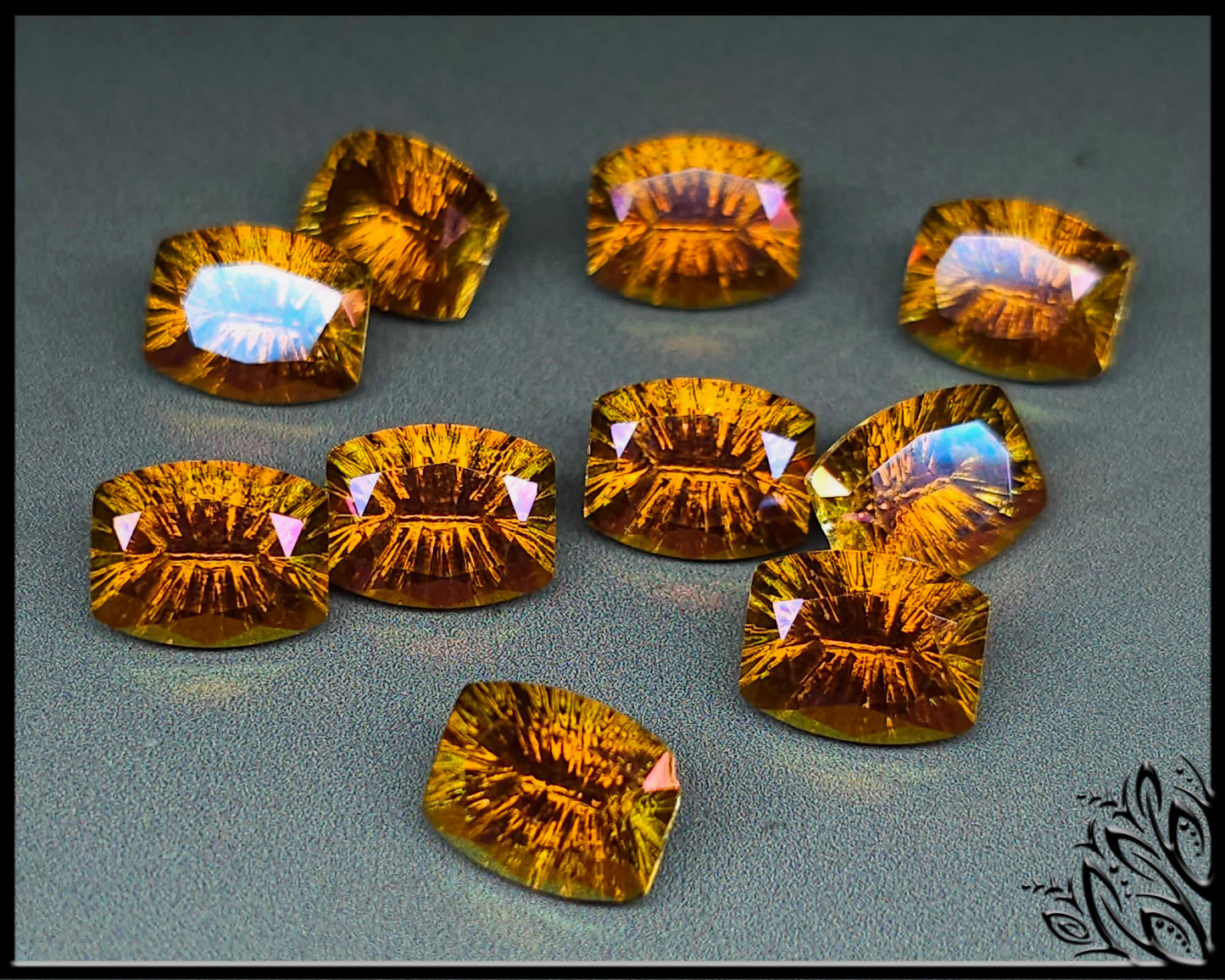 Glass crystal - rectangle - 10 mm - Starburst - Phoenix