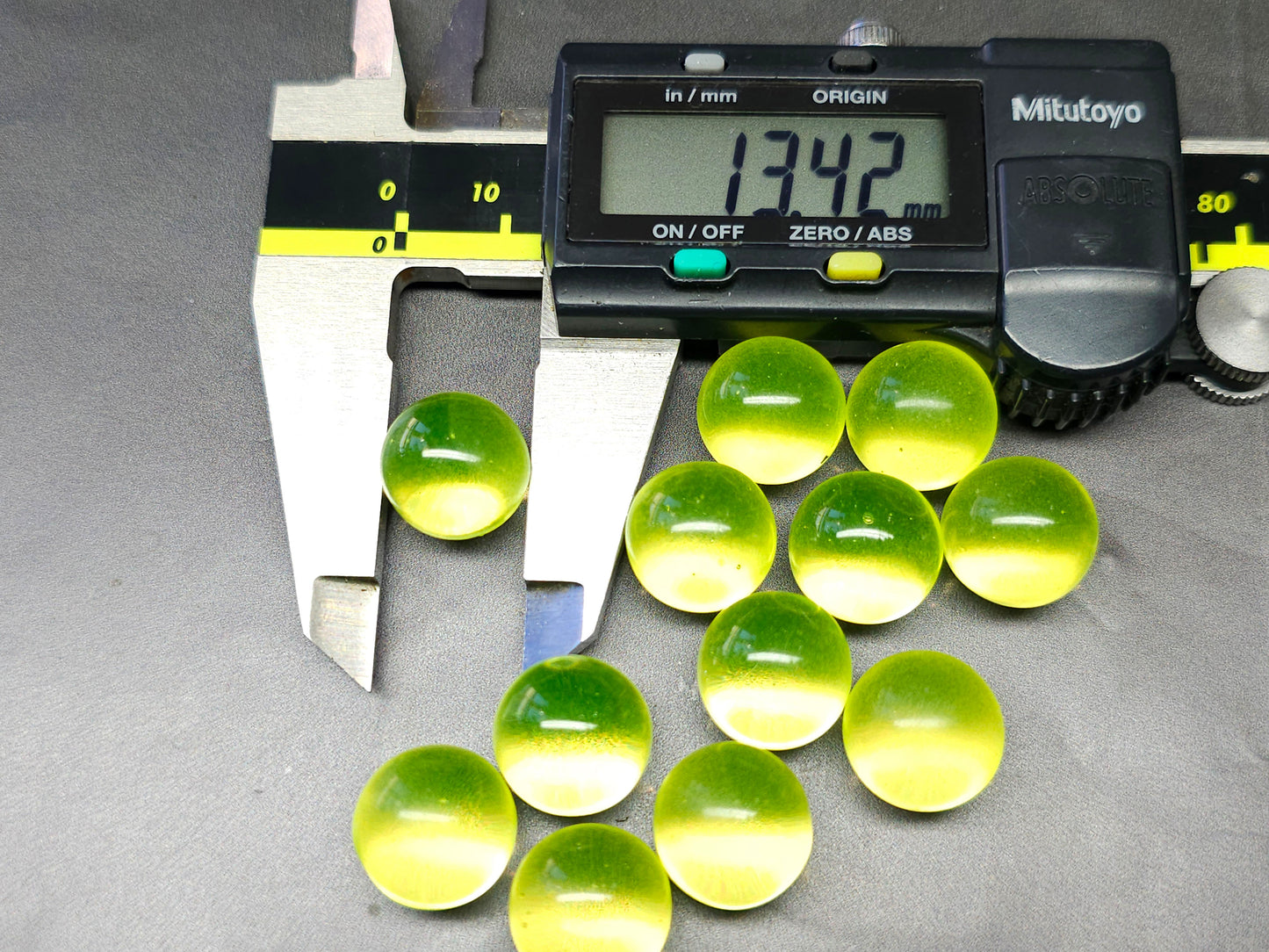 Uranium Glass Sphere - Orb – 14 mm - UV Reactive Bead - Imbali Crafts