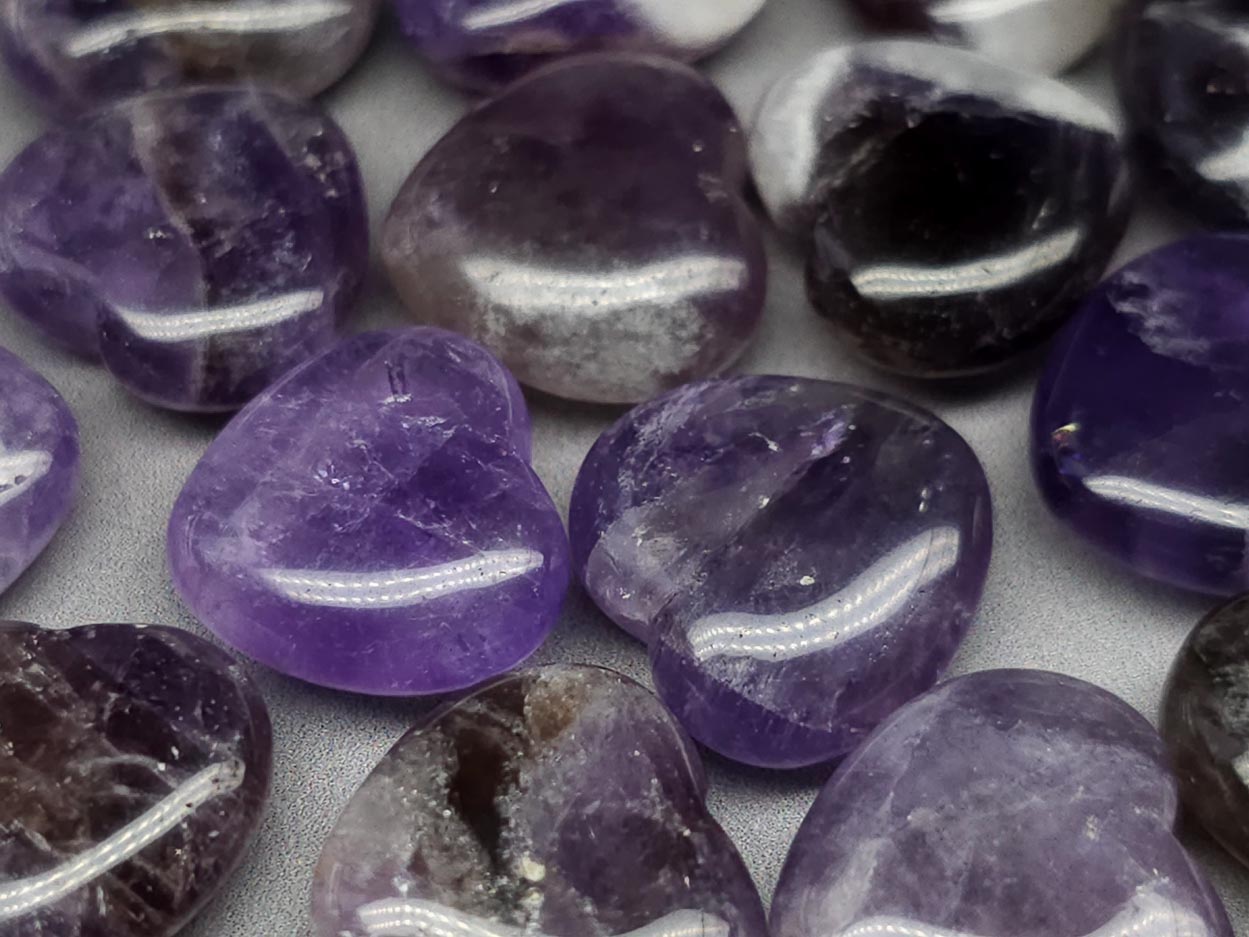 Amethyst - heart - 16 mm