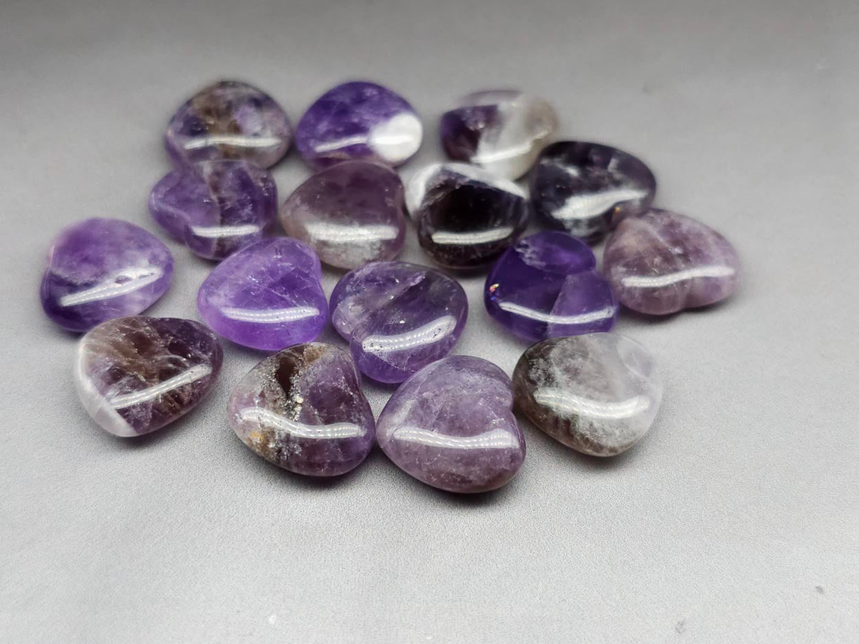 Amethyst - heart - 16 mm