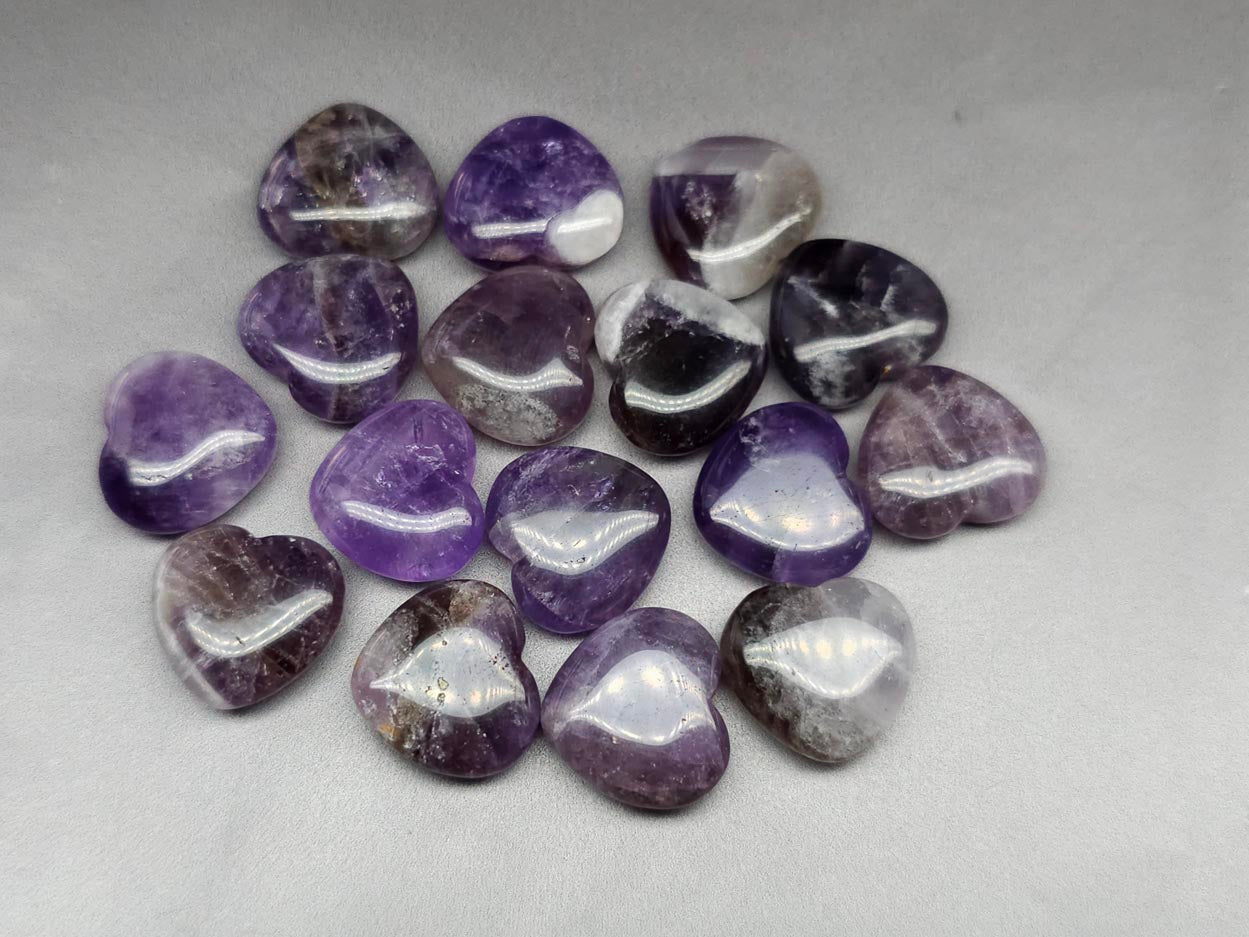 Amethyst - heart - 16 mm