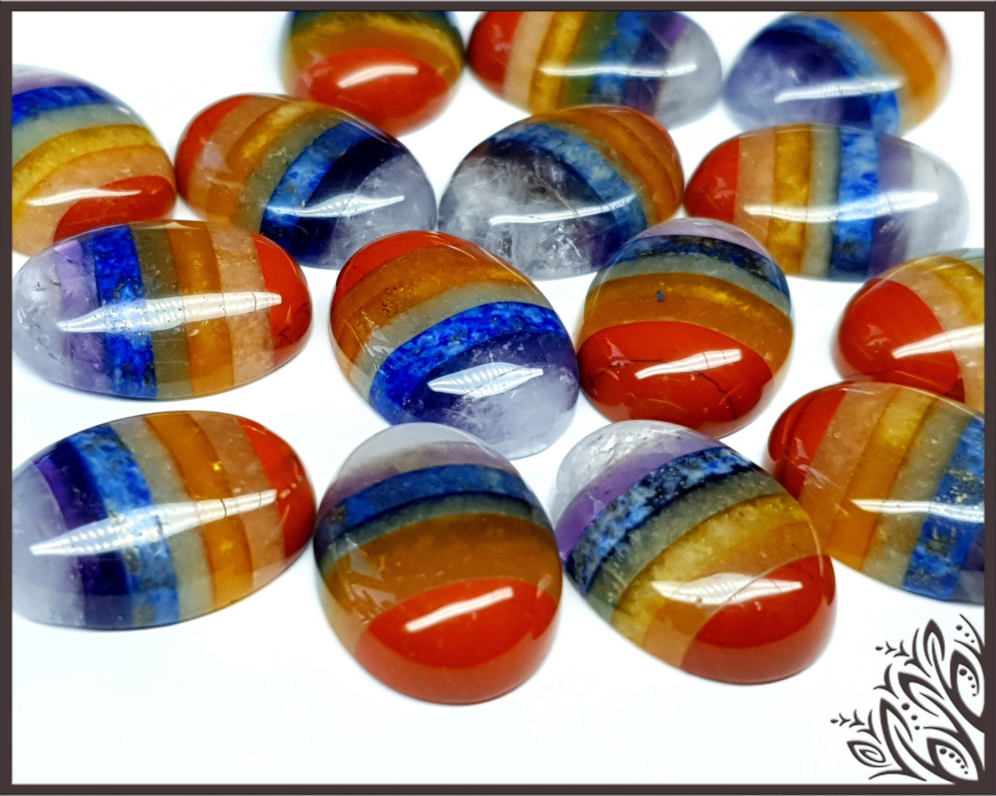 chakra oval cabochon 18 mm