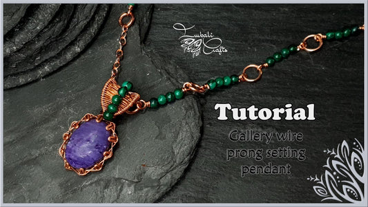 Gallery prong stone setting wire pendant video tutorial