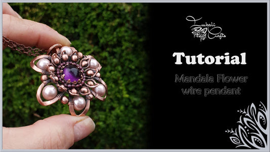 Mandala flower wire pendant video tutorial