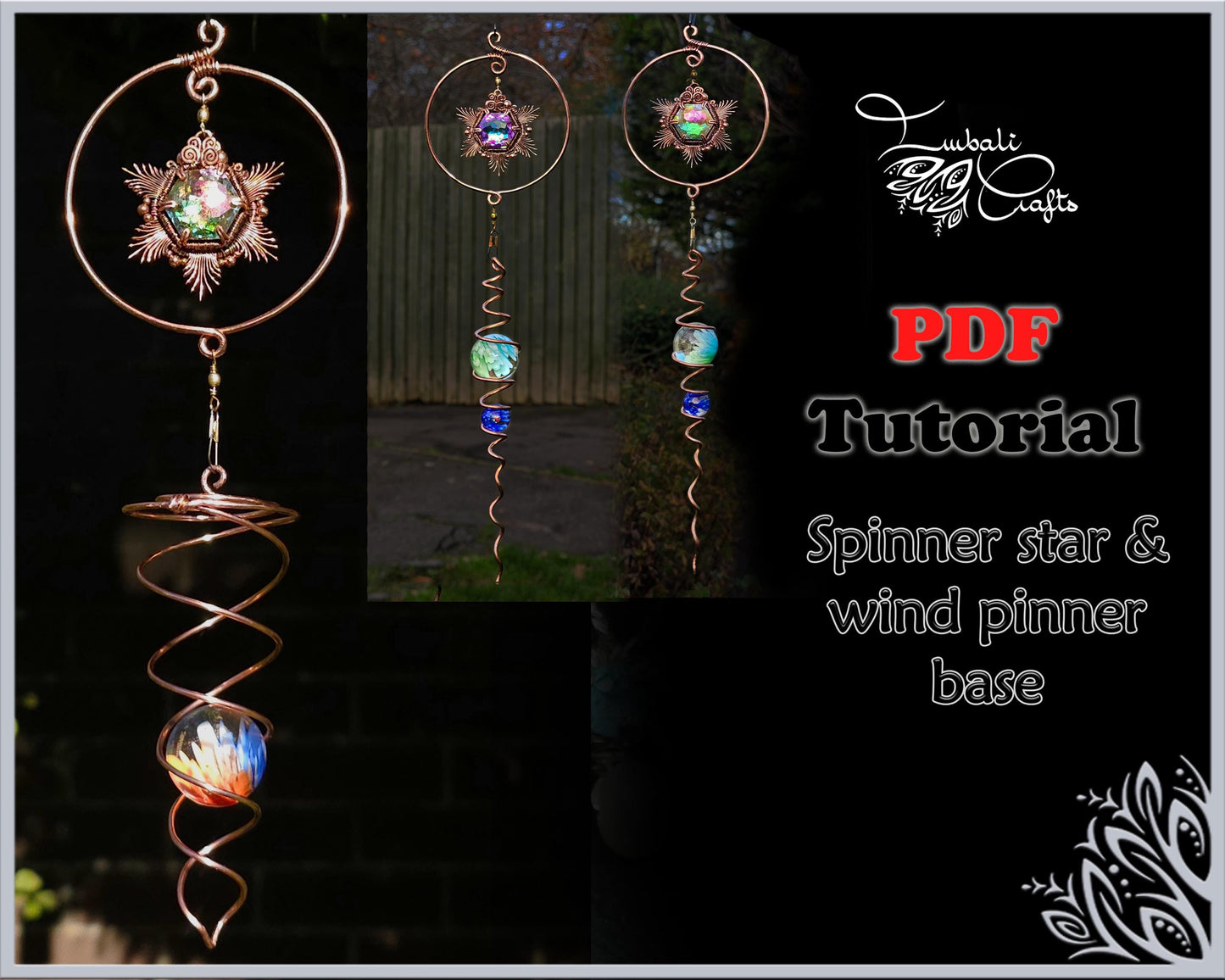 PDF Tutorial - Double sided star & wind spinner wire weaving and wrapping guide
