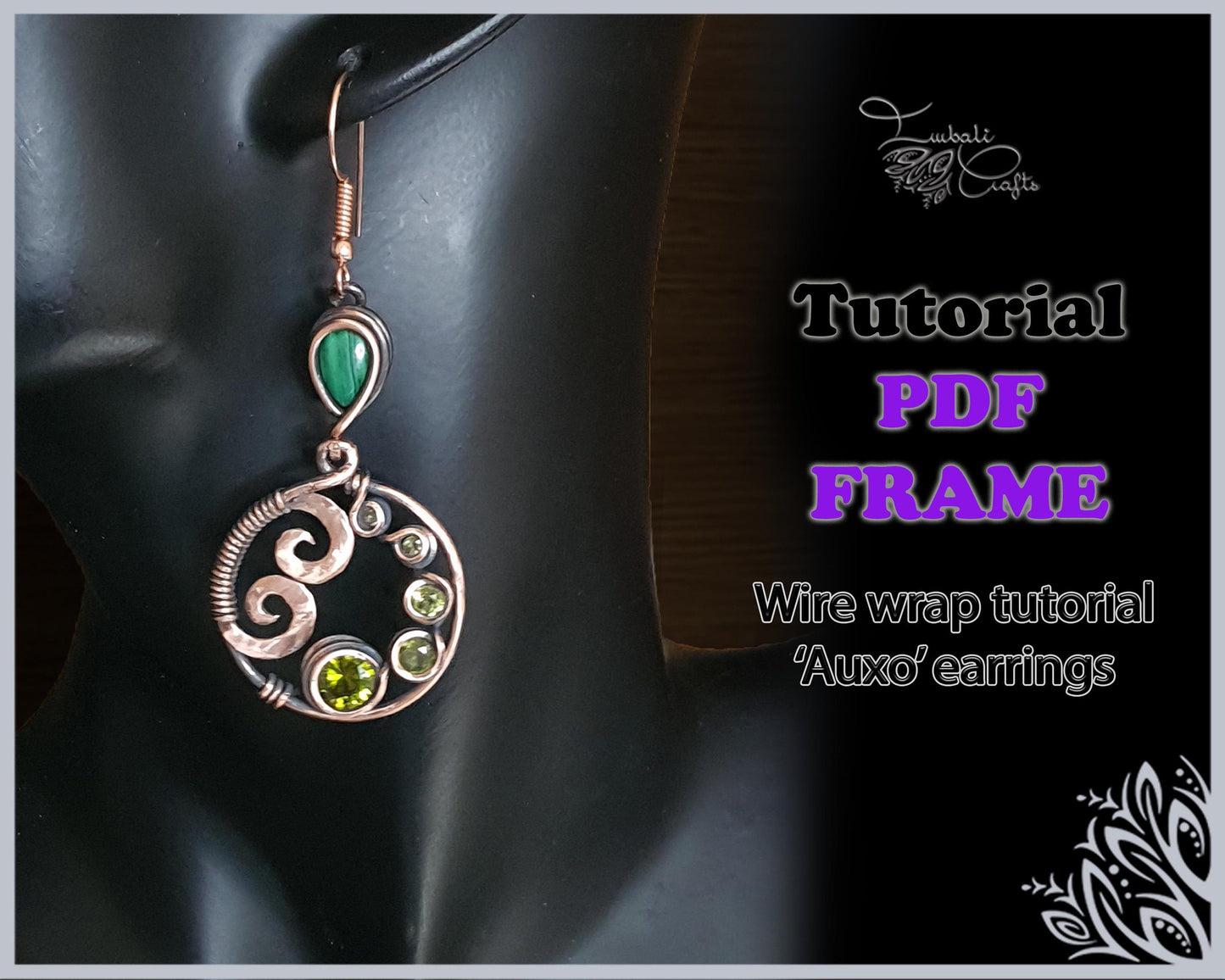 PDF frame tutorial - Auxo wire earrings