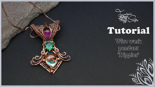 Ripples pendant video tutorial wire weaving and wrapping