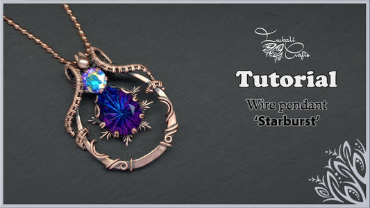 Starburst wire wrapping pendant video tutorial