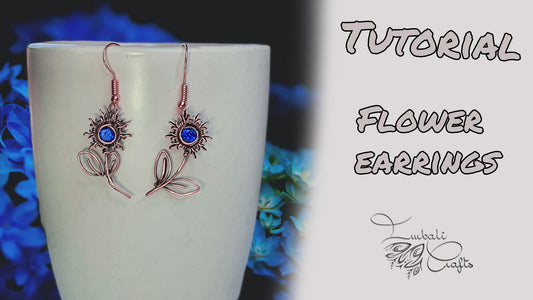Sunflower wire earrings youtube video tutorial