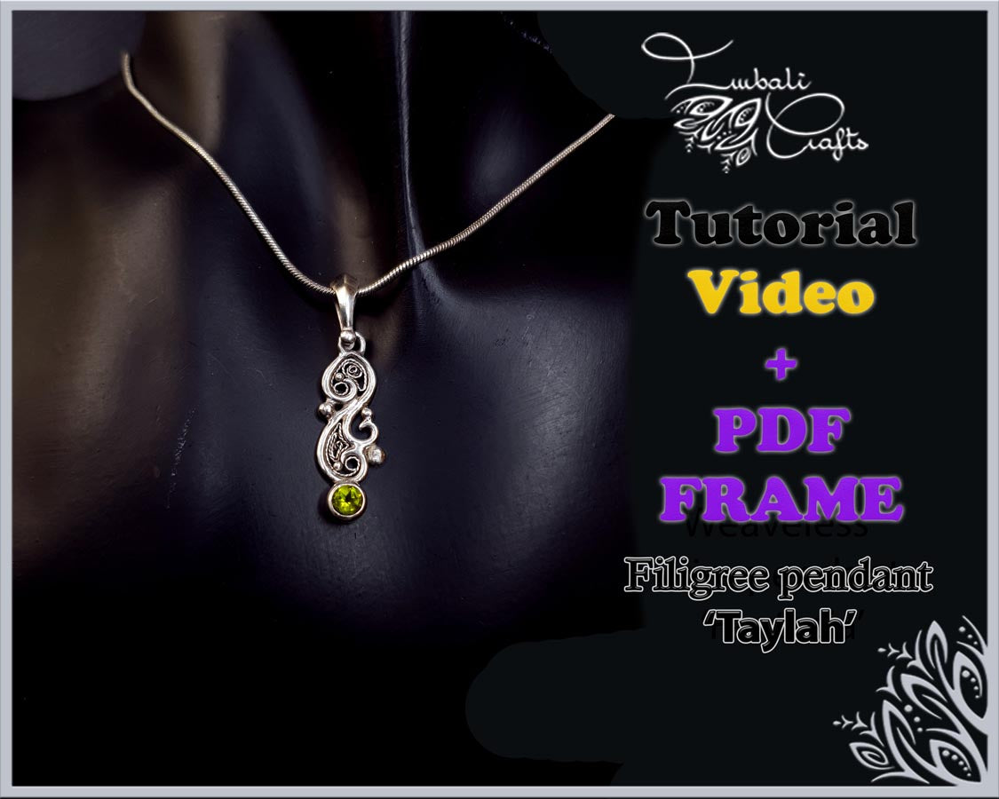 PDF frame - Taylah - filigree silversmithing pendant