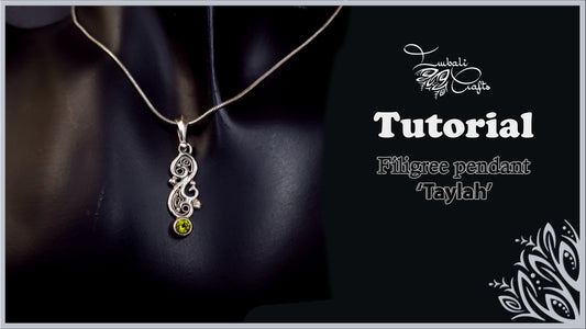 'Taylah'  filigree wire pendant - silversmithing video tutorial