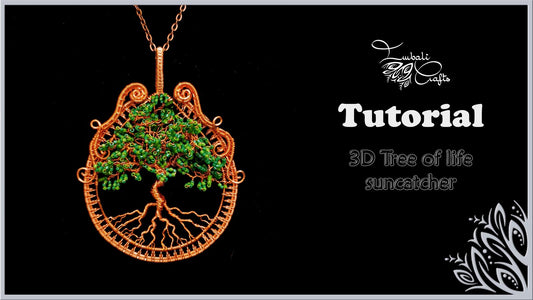 Tree of life wire and seed beads ornament video tutorial wire wrapping and weaving guide