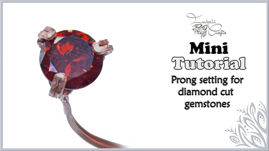 Wire prong setting video tutorial for undrilled round cut  gemstones