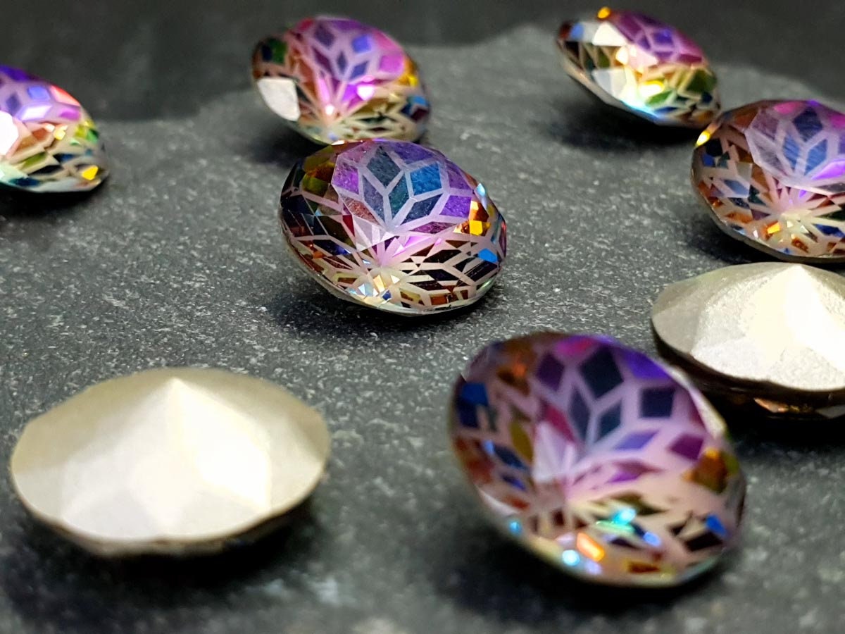aurora faceted mandala glass crystals