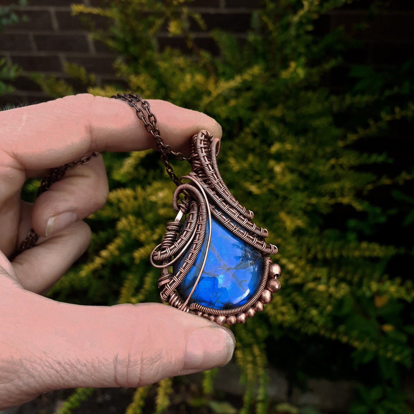 KIT + TUTORIAL - Blue lagoon - wire weave/wire wrap pendant