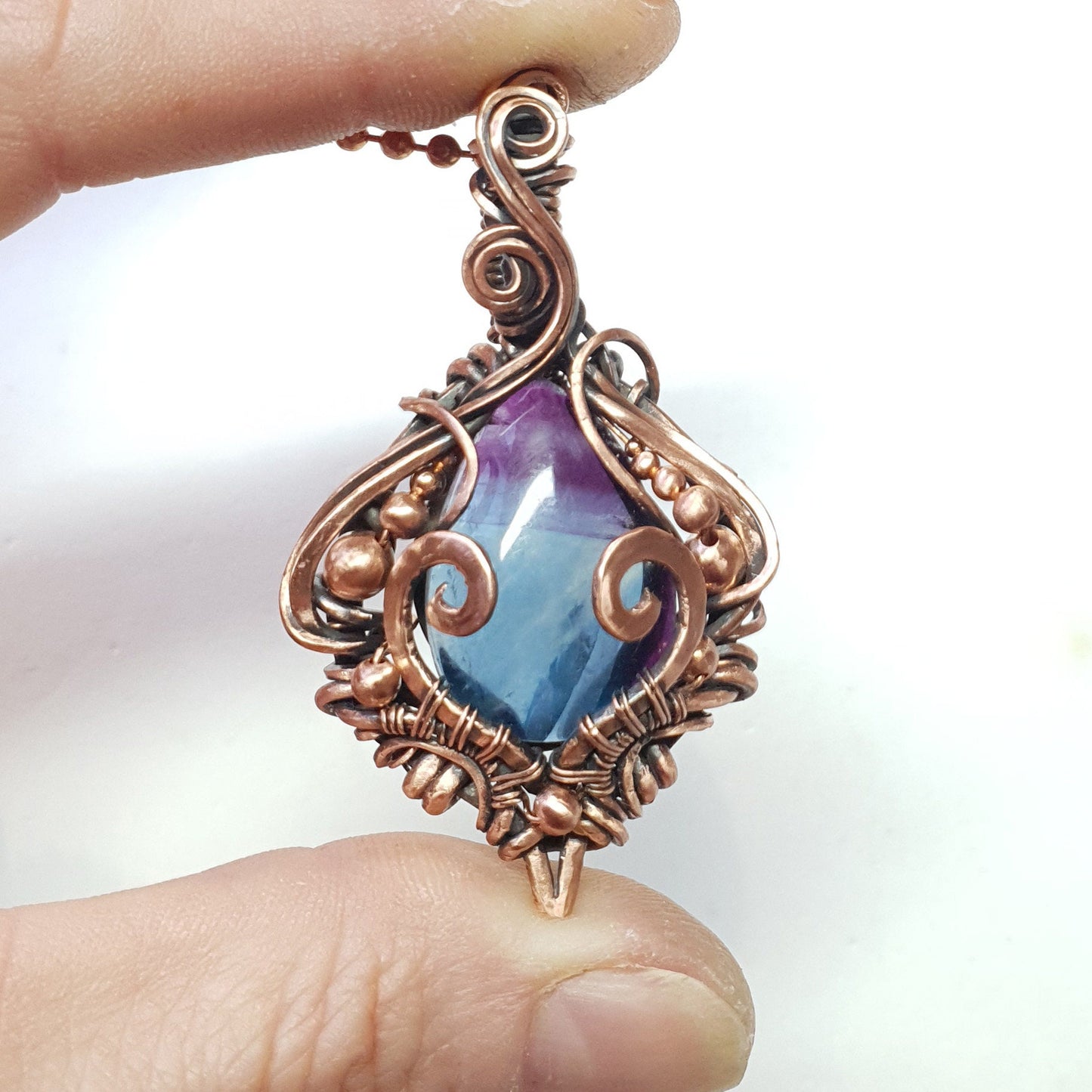 Blue spot jasper - pear - 25 mm