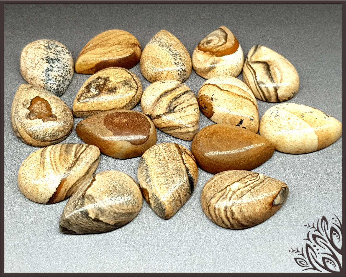 GSP033 - Picture jasper - 25x18 - pear imbali crafts