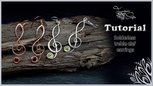 treble clef earrings hammered and woven wire video tutorial