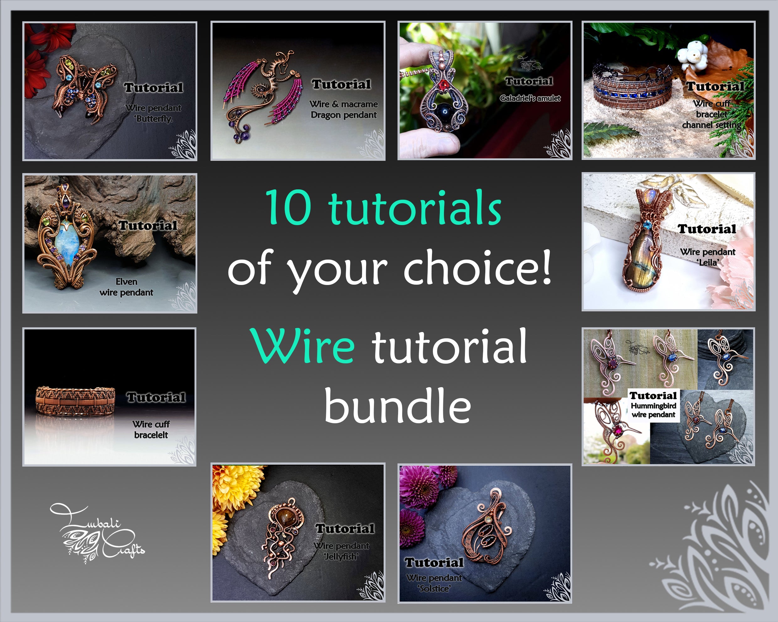 PDF Tutorials 10 x wire work tutorial bundle – Imbali Crafts