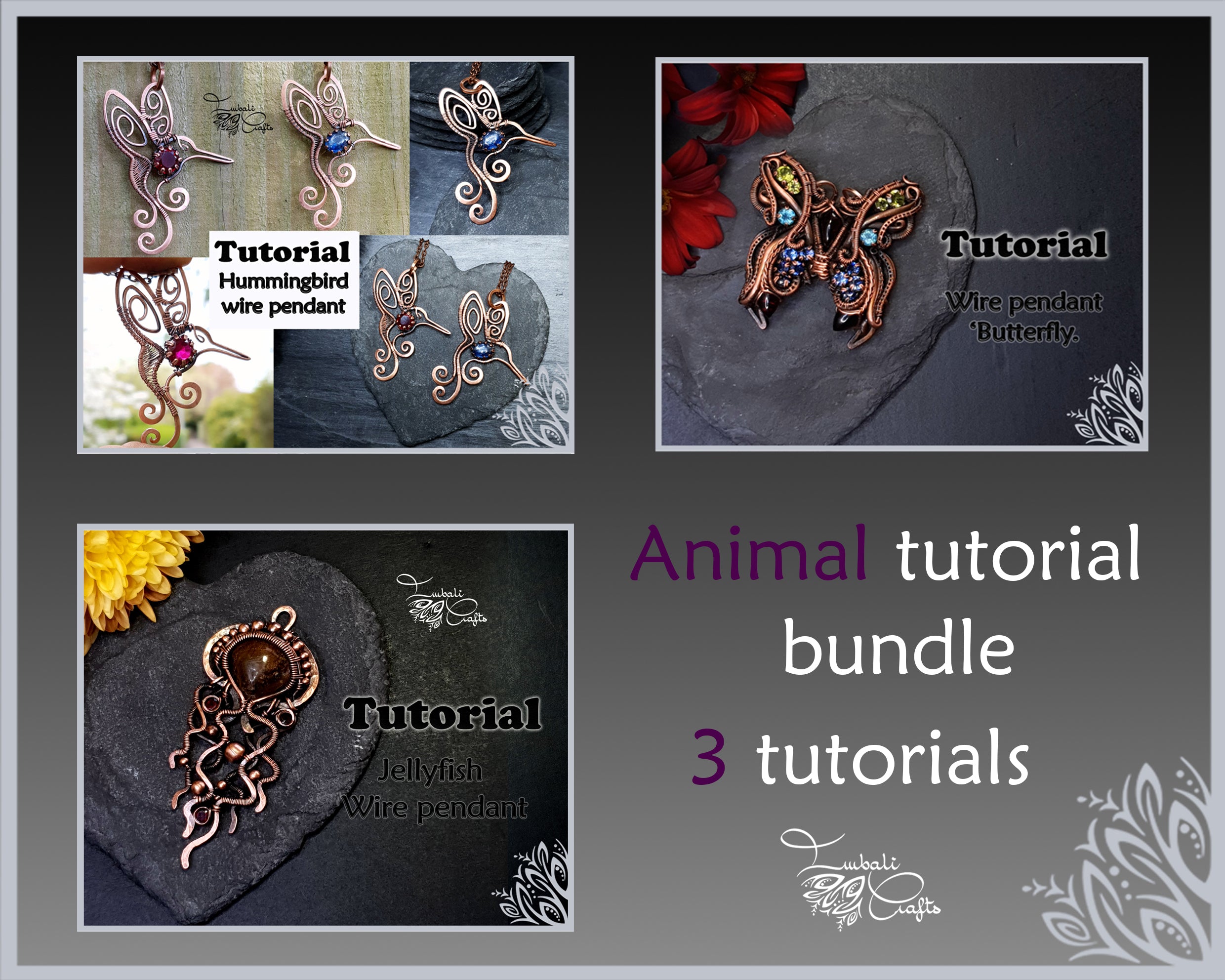 PDF Tutorials 3 x animal wire work tutorial bundle – Imbali Crafts