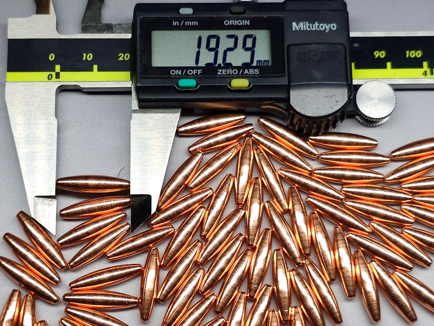 Beads - bare copper - eliptical