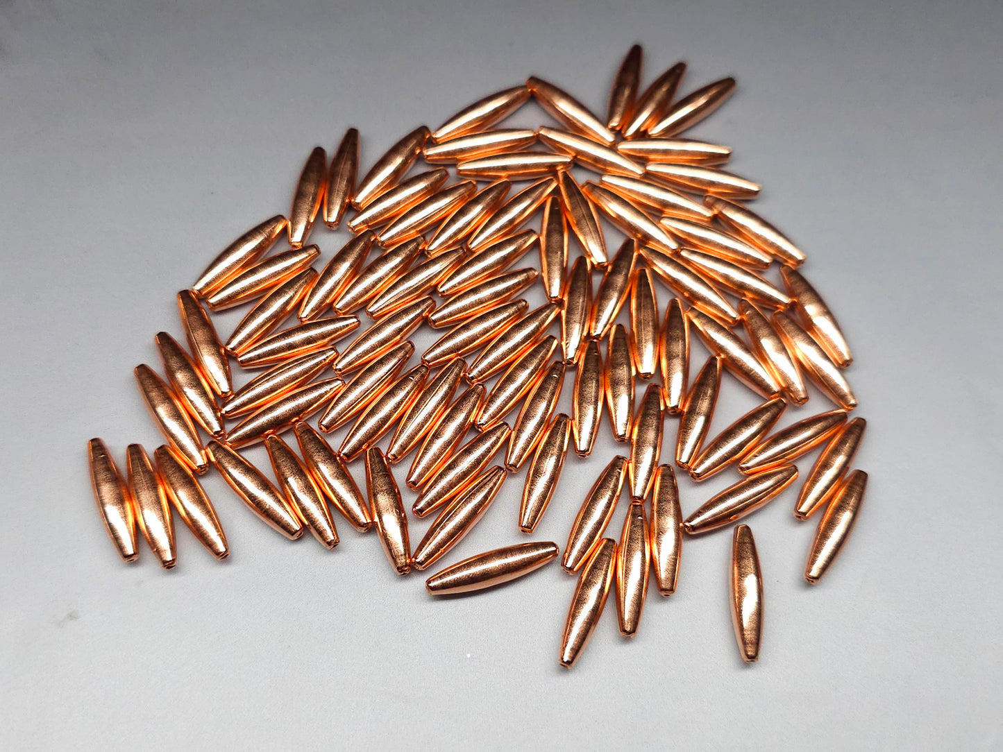 Beads - bare copper - eliptical