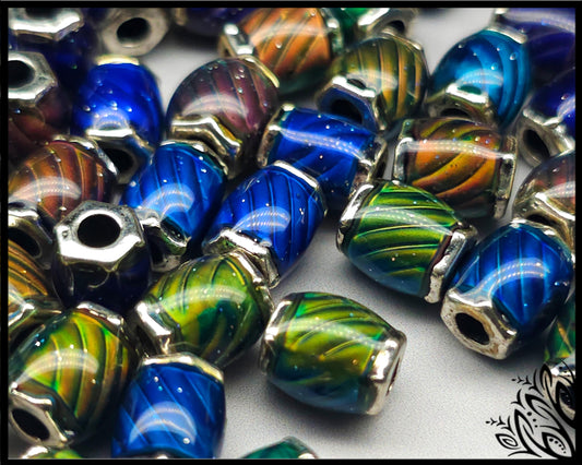 Mood stone - bead spacers - 9 mm - colour change beads