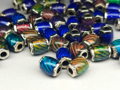 Mood stone - bead spacers - 9 mm - colour change beads