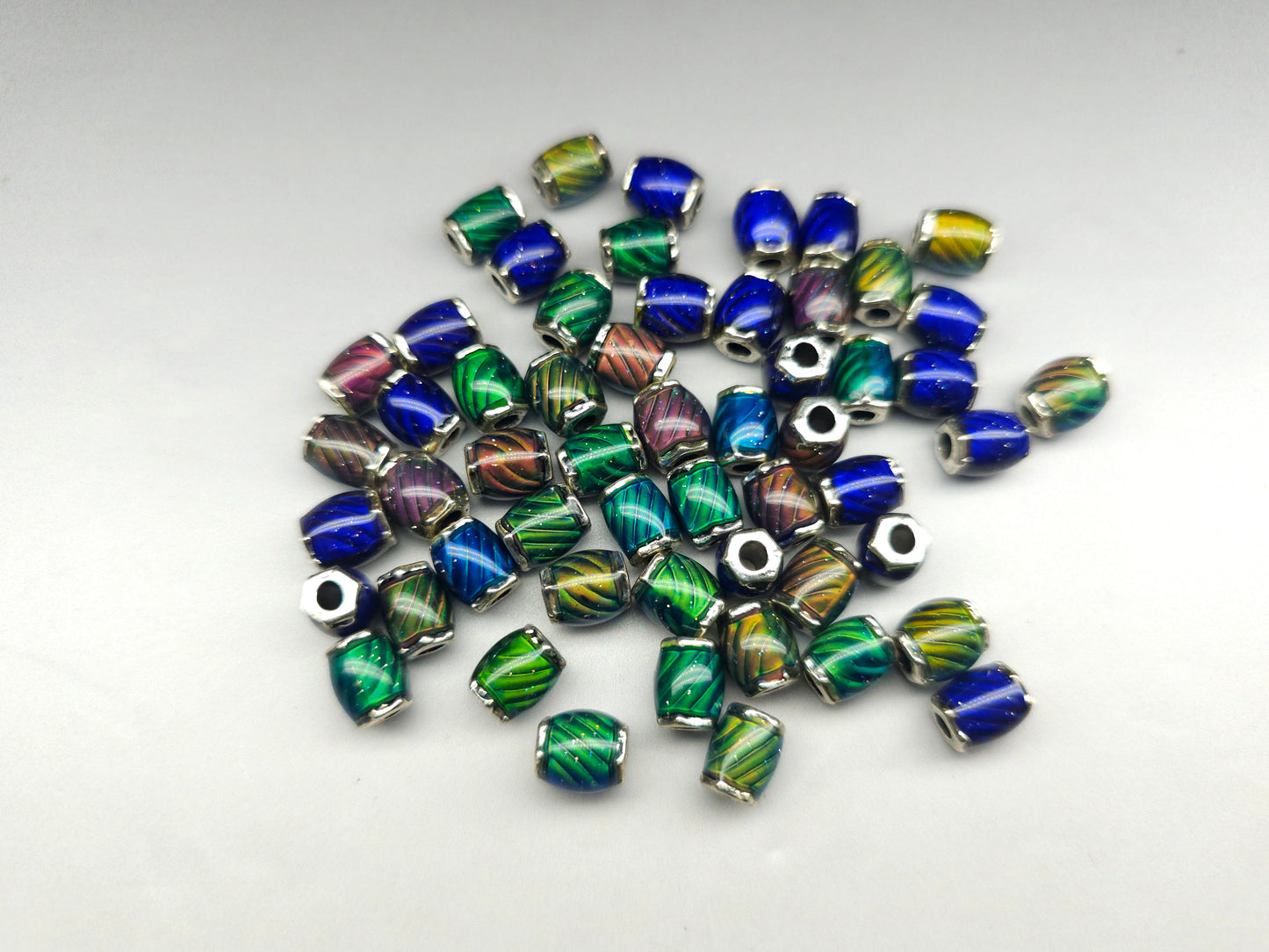 Mood stone - bead spacers - 9 mm - colour change beads