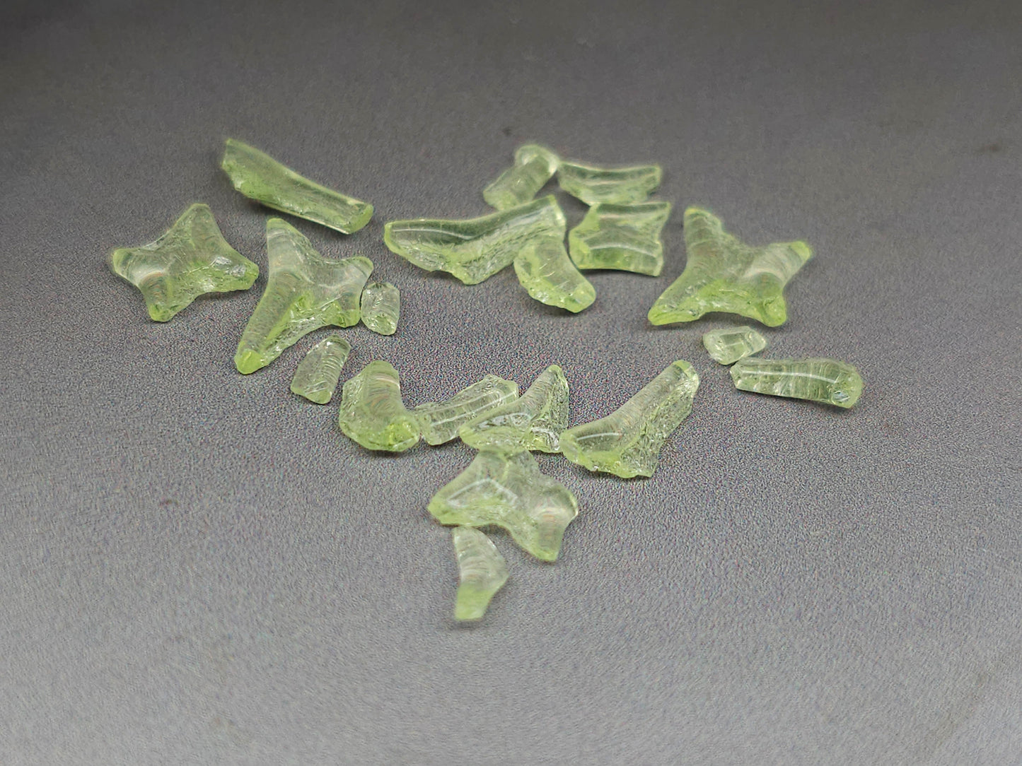 Uranium glass - SMALL FRIT - yellow - 2mm to 5mm - 5g or 10g - - Imbali Crafts
