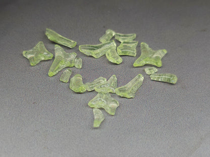 Uranium glass - SMALL FRIT - yellow - 2mm to 5mm - 5g or 10g - - Imbali Crafts