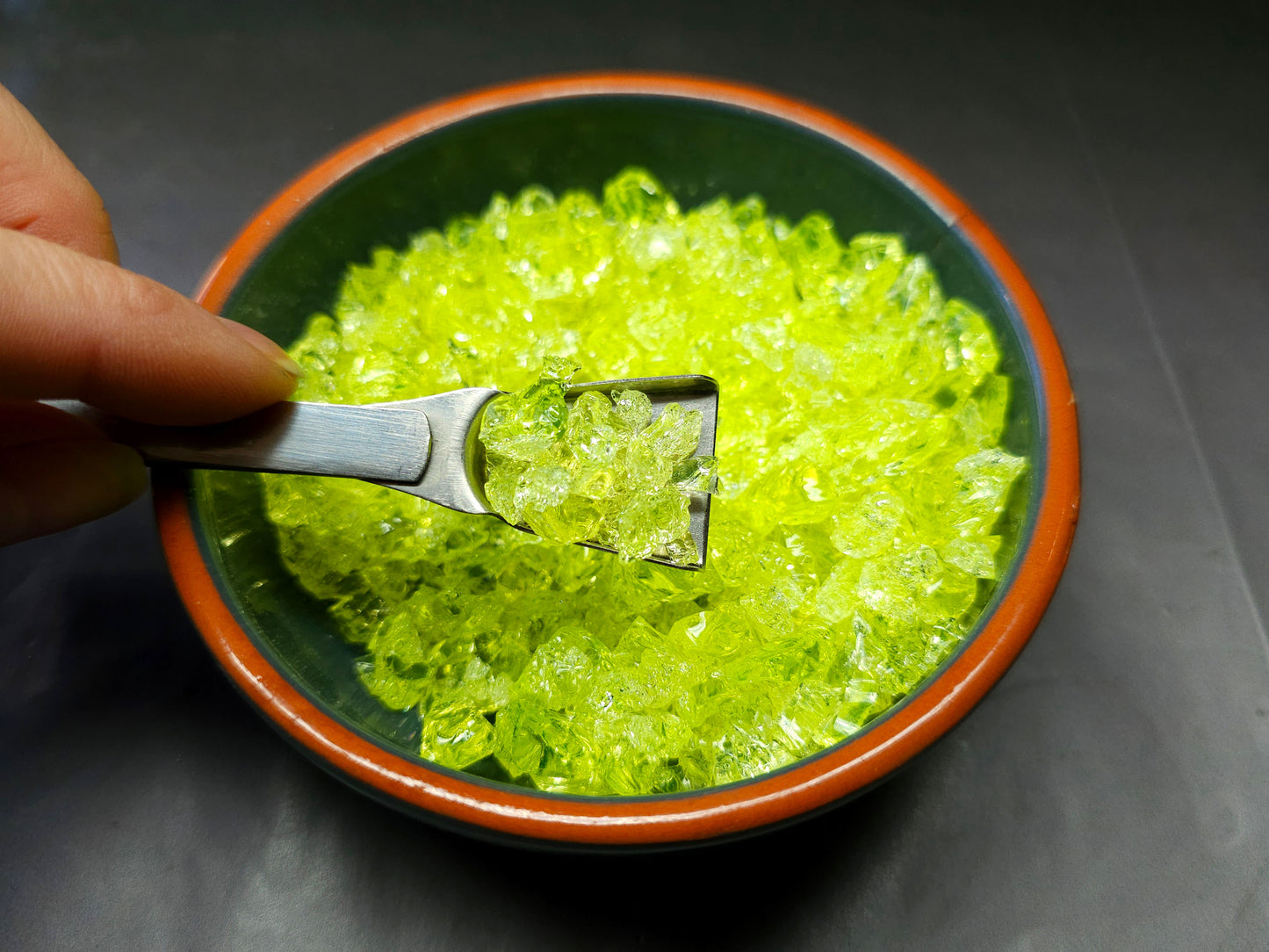 Uranium glass - crushed - MEDIUM - 10g or 20g - Imbali Crafts