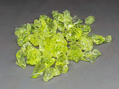 Uranium glass - crushed - MEDIUM - 10g or 20g - Imbali Crafts