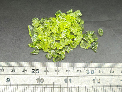 Uranium glass - crushed - MEDIUM - 10g or 20g - Imbali Crafts