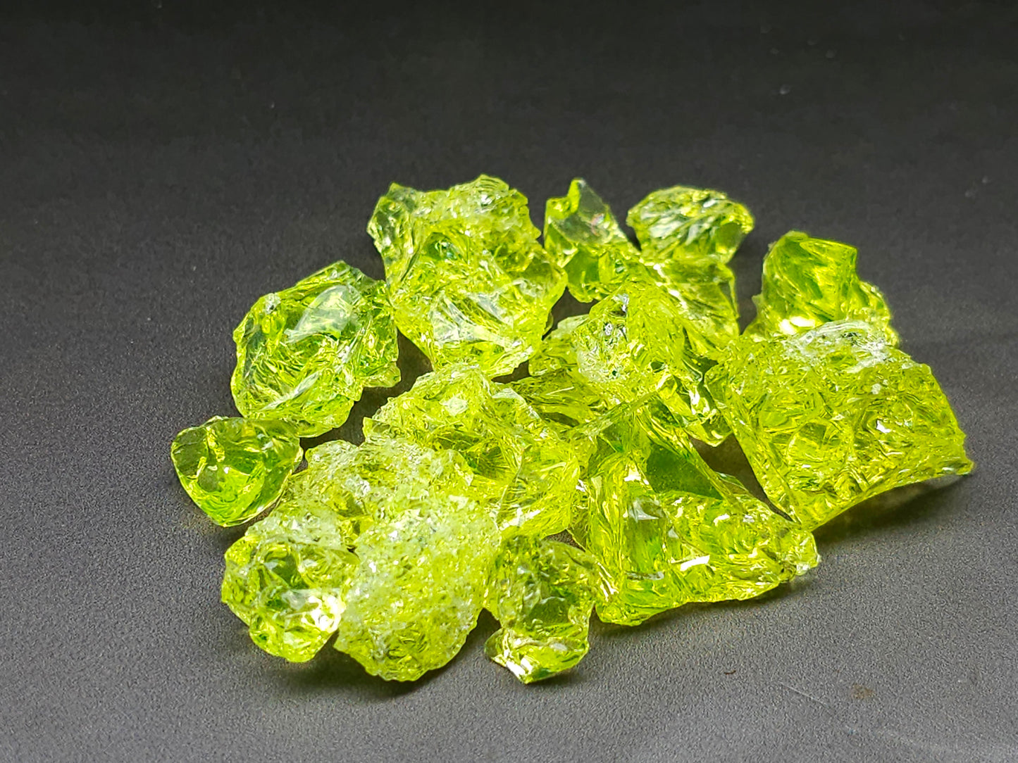 Uranium glass - crushed - LARGE - 10g or 20g - Imbali Crafts
