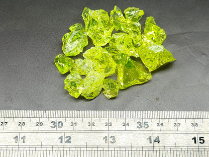Uranium glass - crushed - LARGE - 10g or 20g - Imbali Crafts