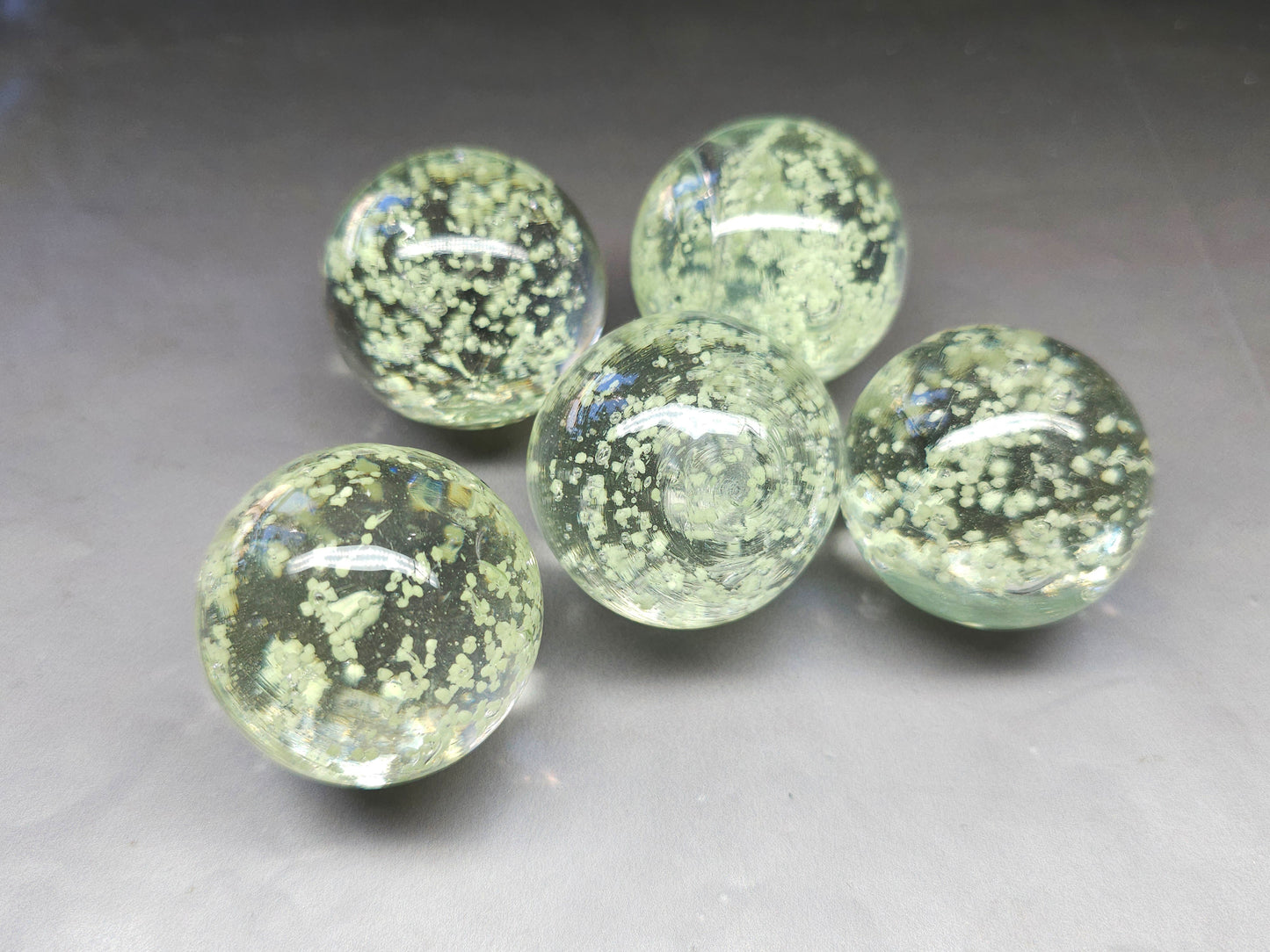 Phosphorescent Lampwork Sphere - Orb – 40 mm - Glow in the Dark Bead - Imbali Crafts