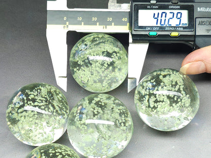 Phosphorescent Lampwork Sphere - Orb – 40 mm - Glow in the Dark Bead - Imbali Crafts