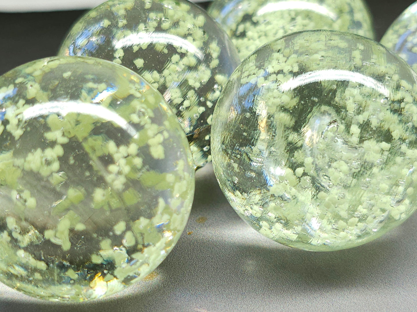 Phosphorescent Lampwork Sphere - Orb – 40 mm - Glow in the Dark Bead - Imbali Crafts