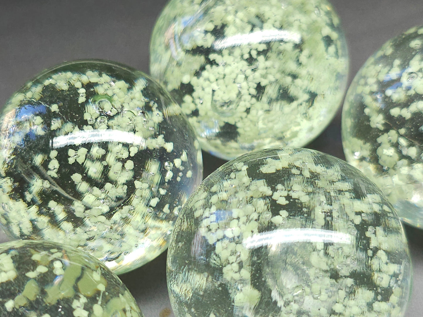 Phosphorescent Lampwork Sphere - Orb – 40 mm - Glow in the Dark Bead - Imbali Crafts