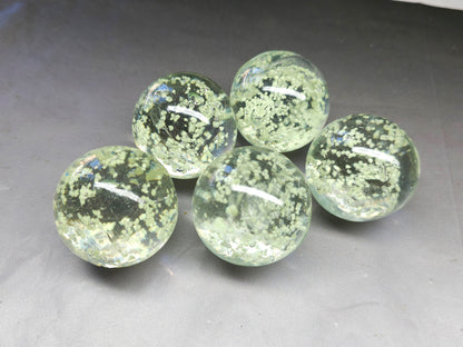 Phosphorescent Lampwork Sphere - Orb – 40 mm - Glow in the Dark Bead - Imbali Crafts