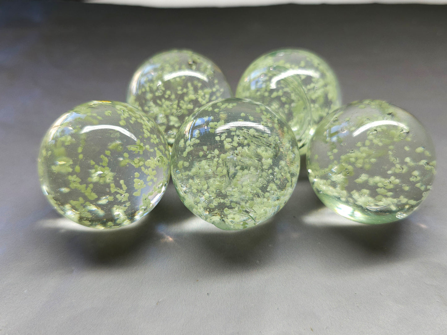 Phosphorescent Lampwork Sphere - Orb – 40 mm - Glow in the Dark Bead - Imbali Crafts
