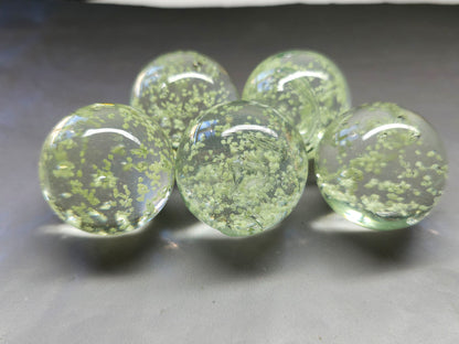 Phosphorescent Lampwork Sphere - Orb – 40 mm - Glow in the Dark Bead - Imbali Crafts