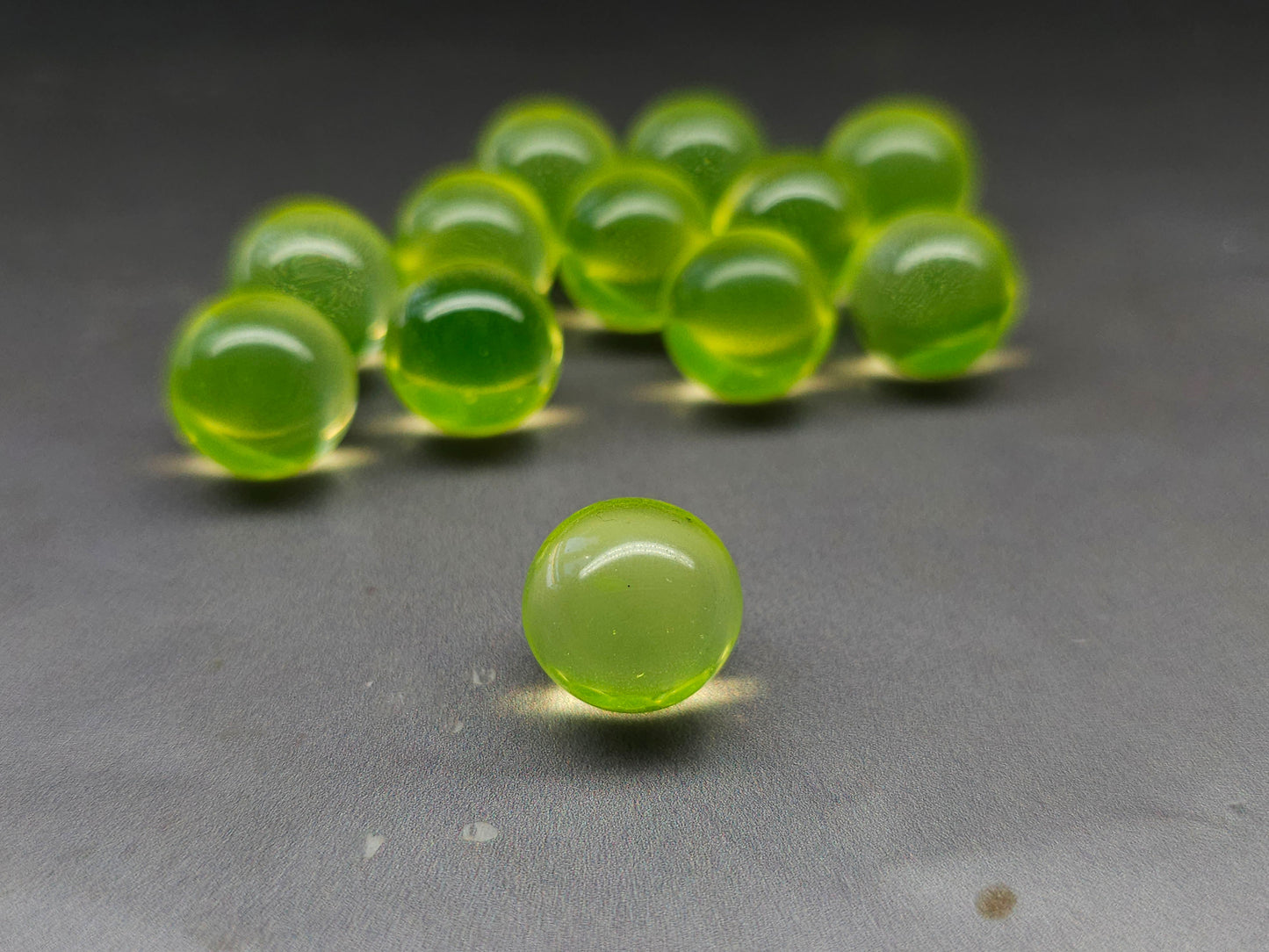 Uranium Glass Sphere - Orb – 14 mm - UV Reactive Bead - Imbali Crafts